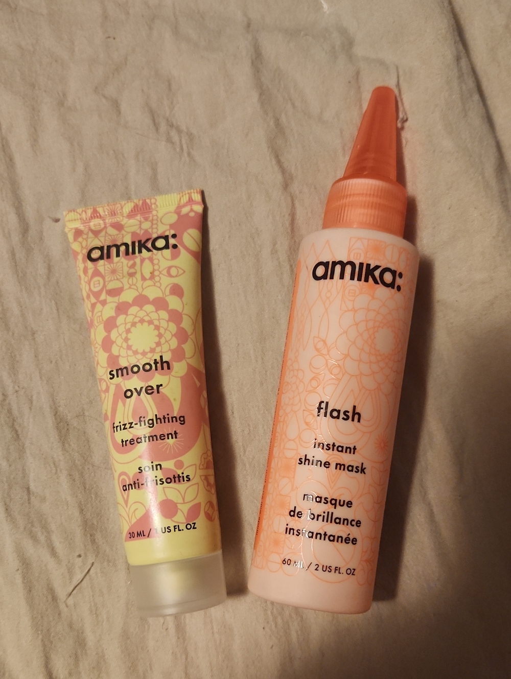 amika Smooth Over & Flash Duo in Yellow and Peach